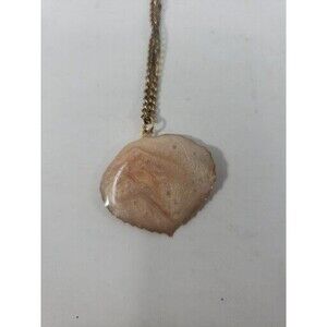 Aspen Leaf Pendant Necklace Genuine Golden Harvest Company Colorado VTG c1970s